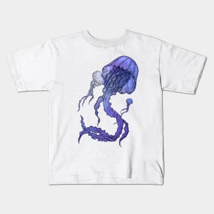 Blue Jellyfish Kids T-Shirt